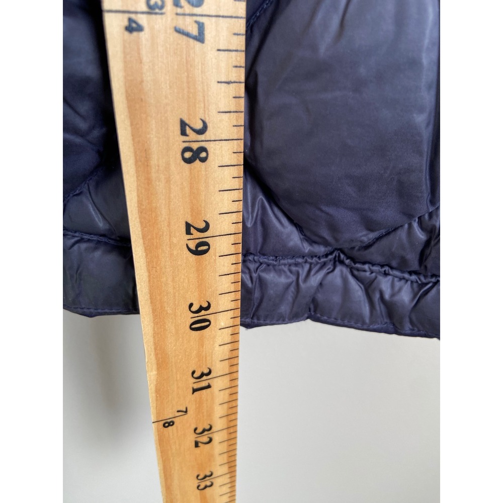 Lululemon Reversible Down Coat Full Zip Hooded Quilted Navy Blue Womens Size 4 - Picture 4 of 8